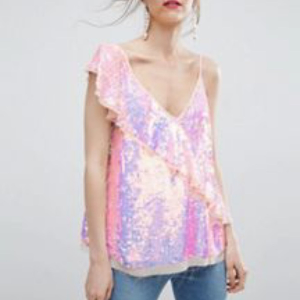 A sparkle Tank top！